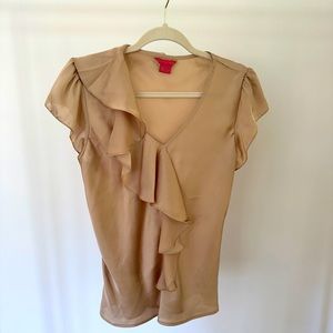 Bronze ruffle top